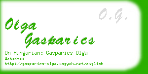 olga gasparics business card